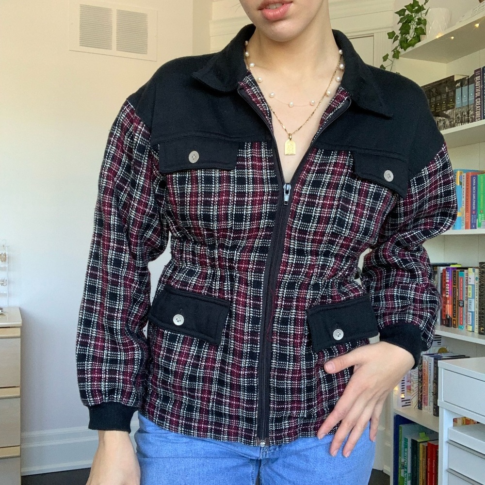 Vintage plaid sweater